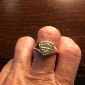 Tiffany heart signet ring